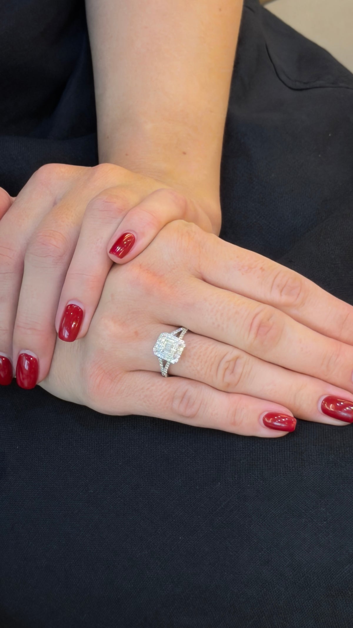 Timeless Dual Pave Setting Diamond Ring - additional view