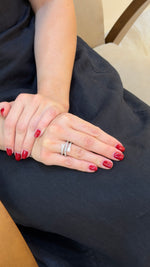 Stunning Triple Layer Baguettes Open Ring - additional view