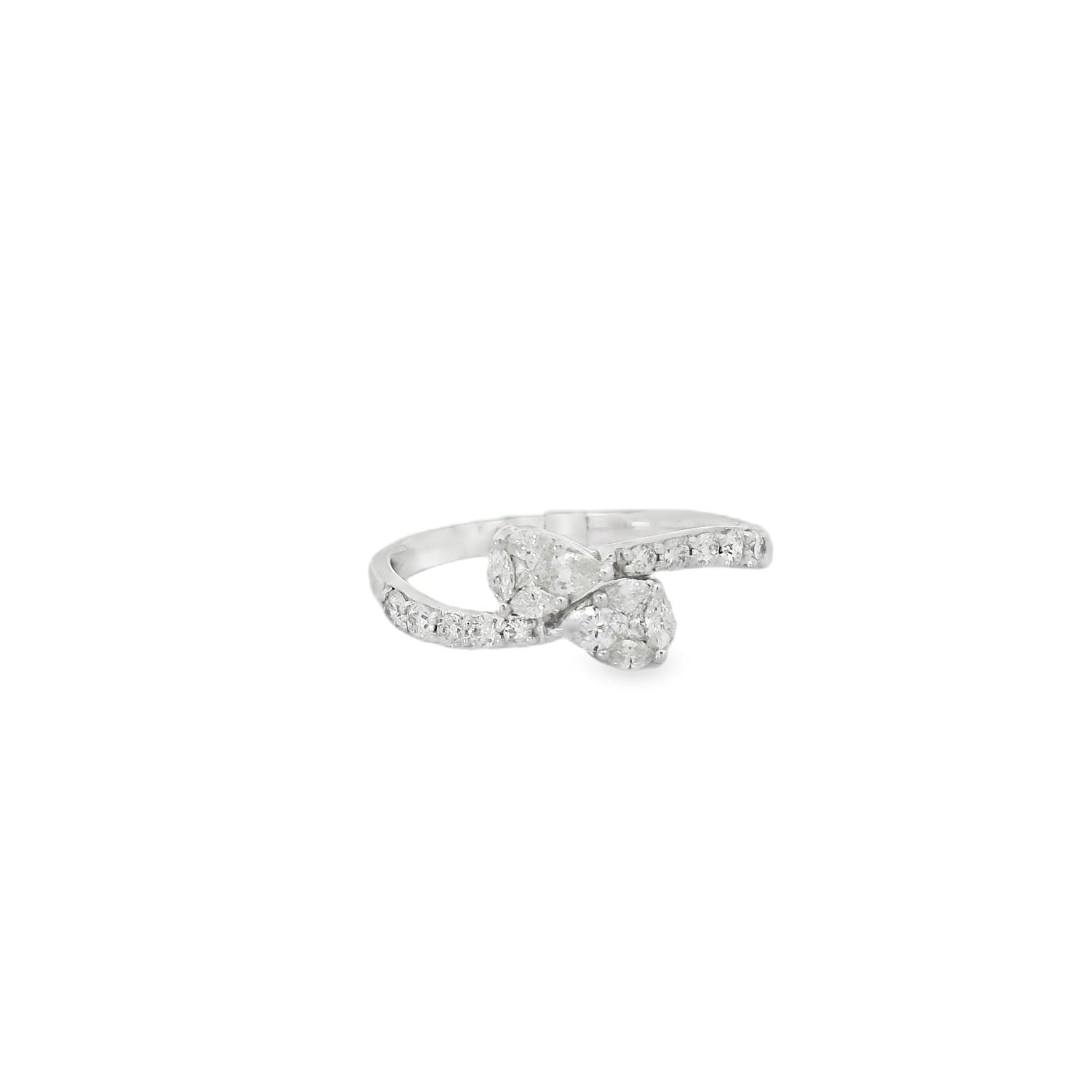 Breathtaking Double Illusion Setting Pear Diamond Ring