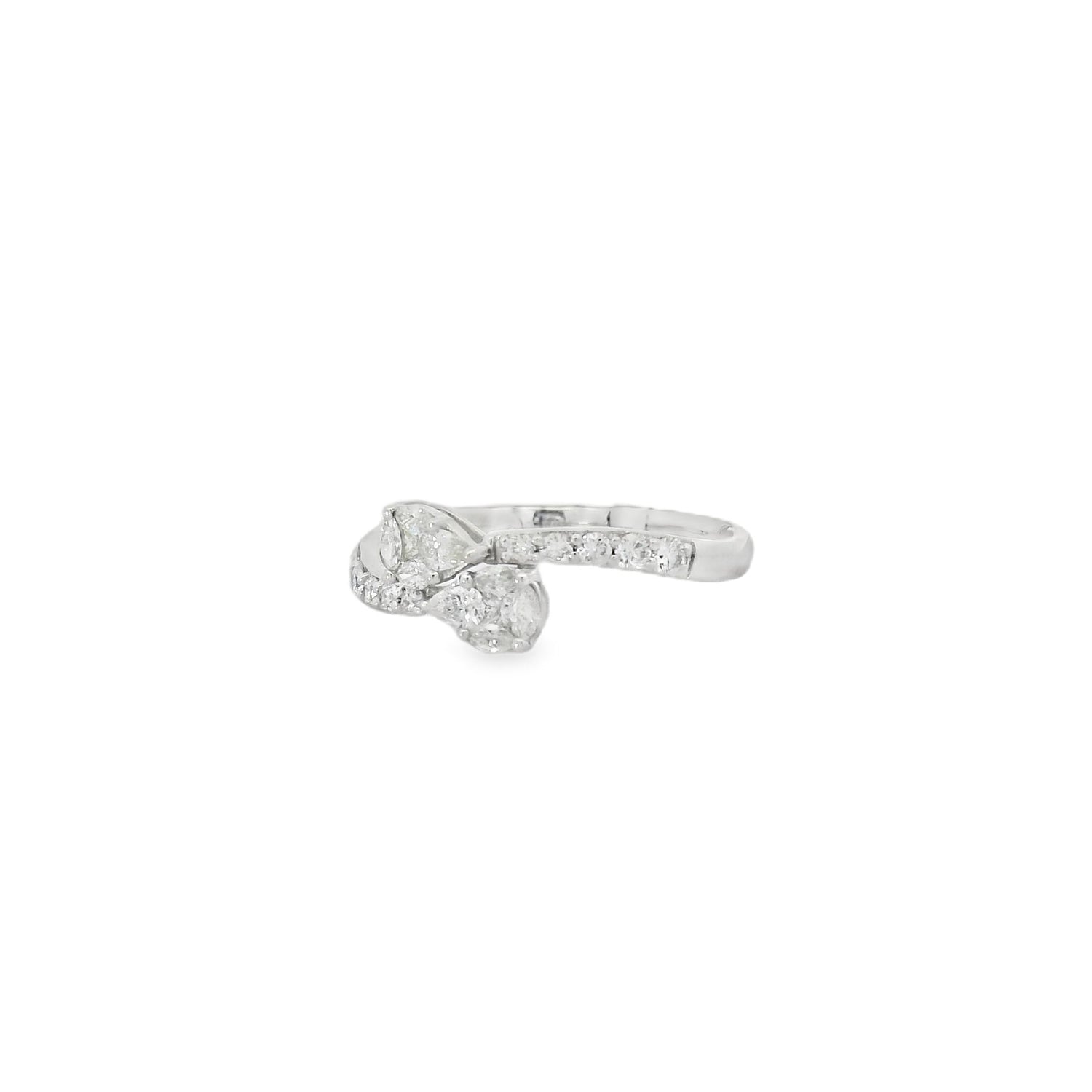 Breathtaking Double Illusion Setting Pear Diamond Ring