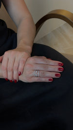 Enchanting Dual Pear Solitaire Diamond Layers Ring - additional view