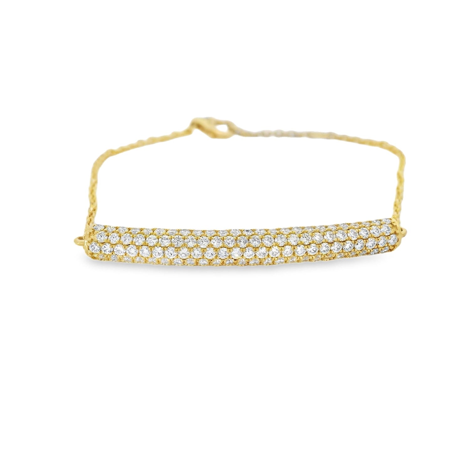 Subtle Straight Yellow Loose Diamond Bracelet