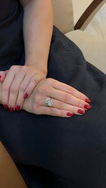 Elegant Pear & Marquise Diamond Open Ring - additional view