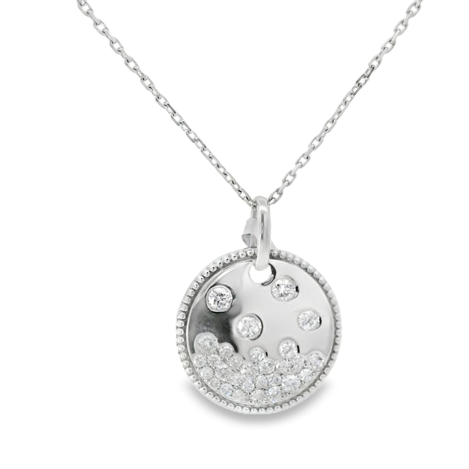 Sleek Flush Diamond Filled Pendant