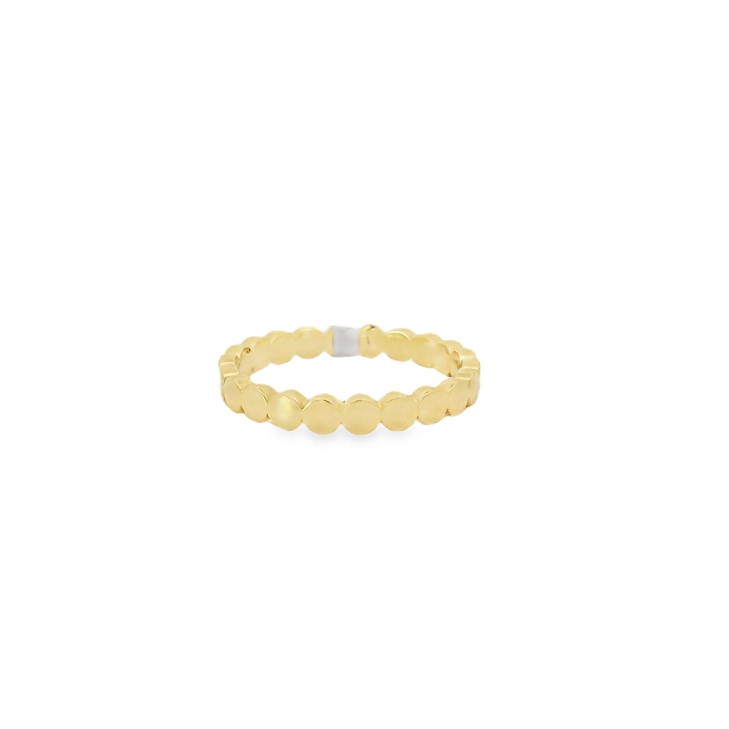 Delicate 18K Beaded Yellow Gold Ring