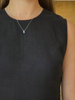 Soft Topaz & Round Brilliant Diamond Pendant - additional view