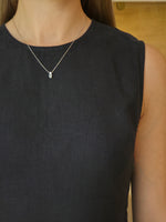 Soft Aquamarine & Round Brilliant Diamond Yellow Pendant - additional view