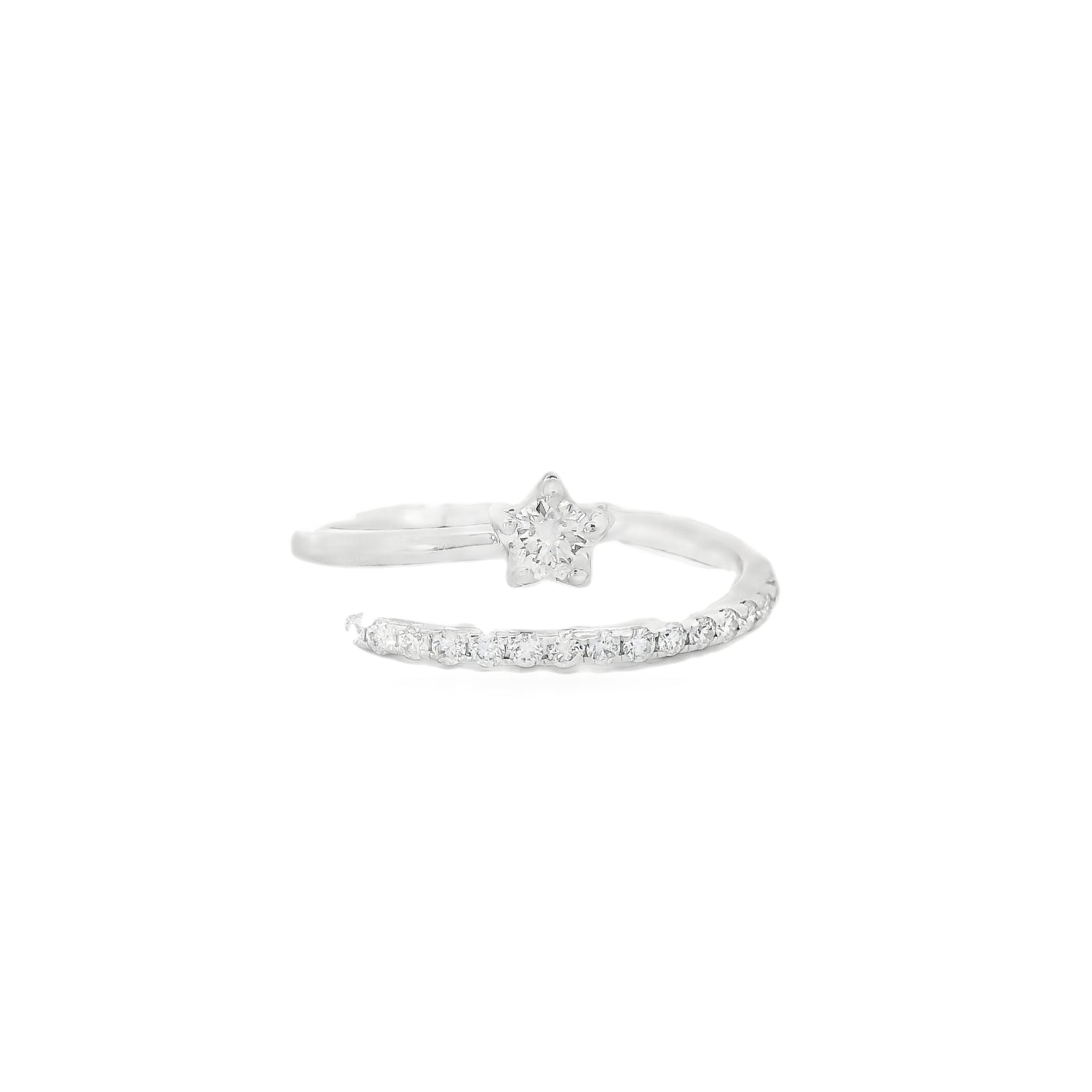 Subtle Star Diamond Branch Open Ring