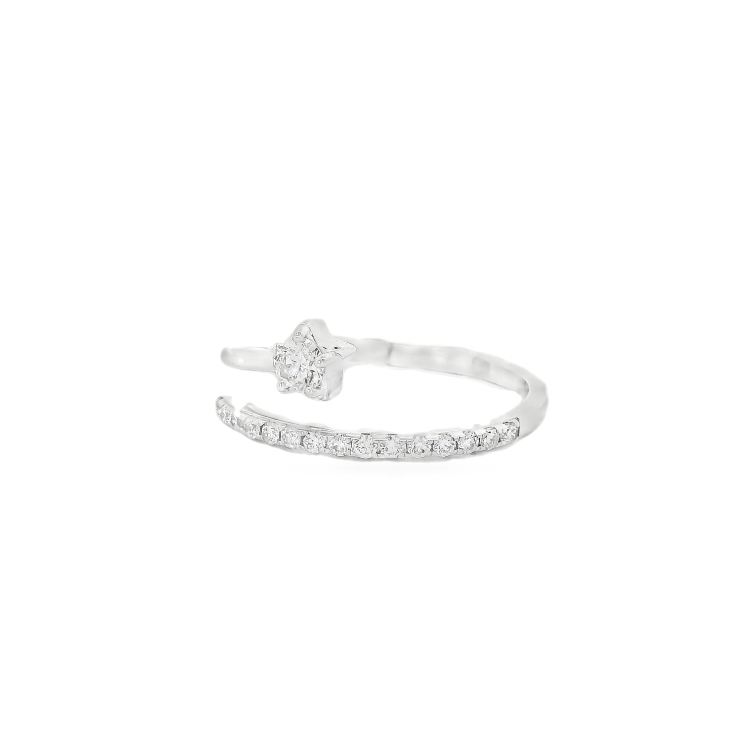 Subtle Star Diamond Branch Open Ring