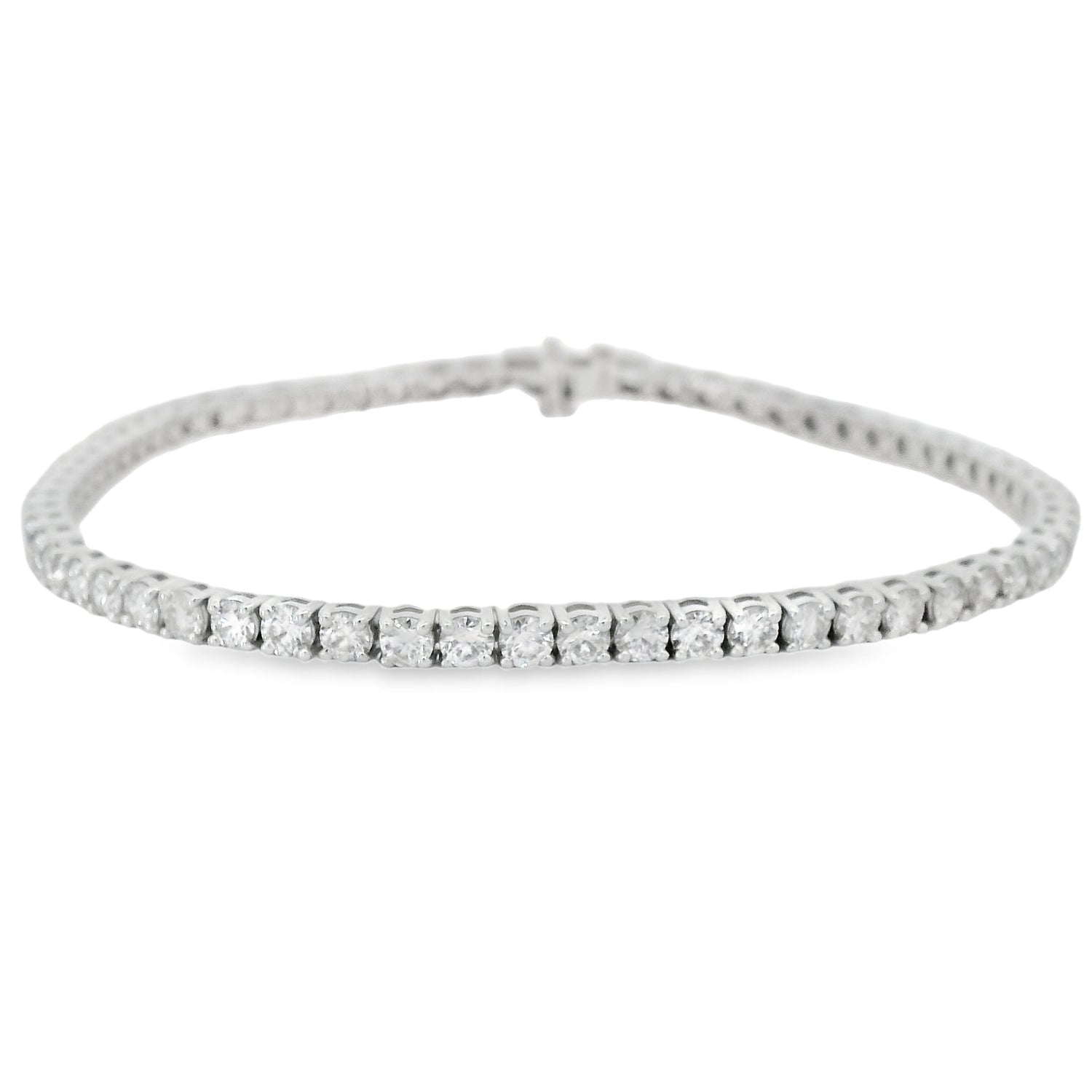 Stunning 4-Carat Diamond Tennis Bracelet