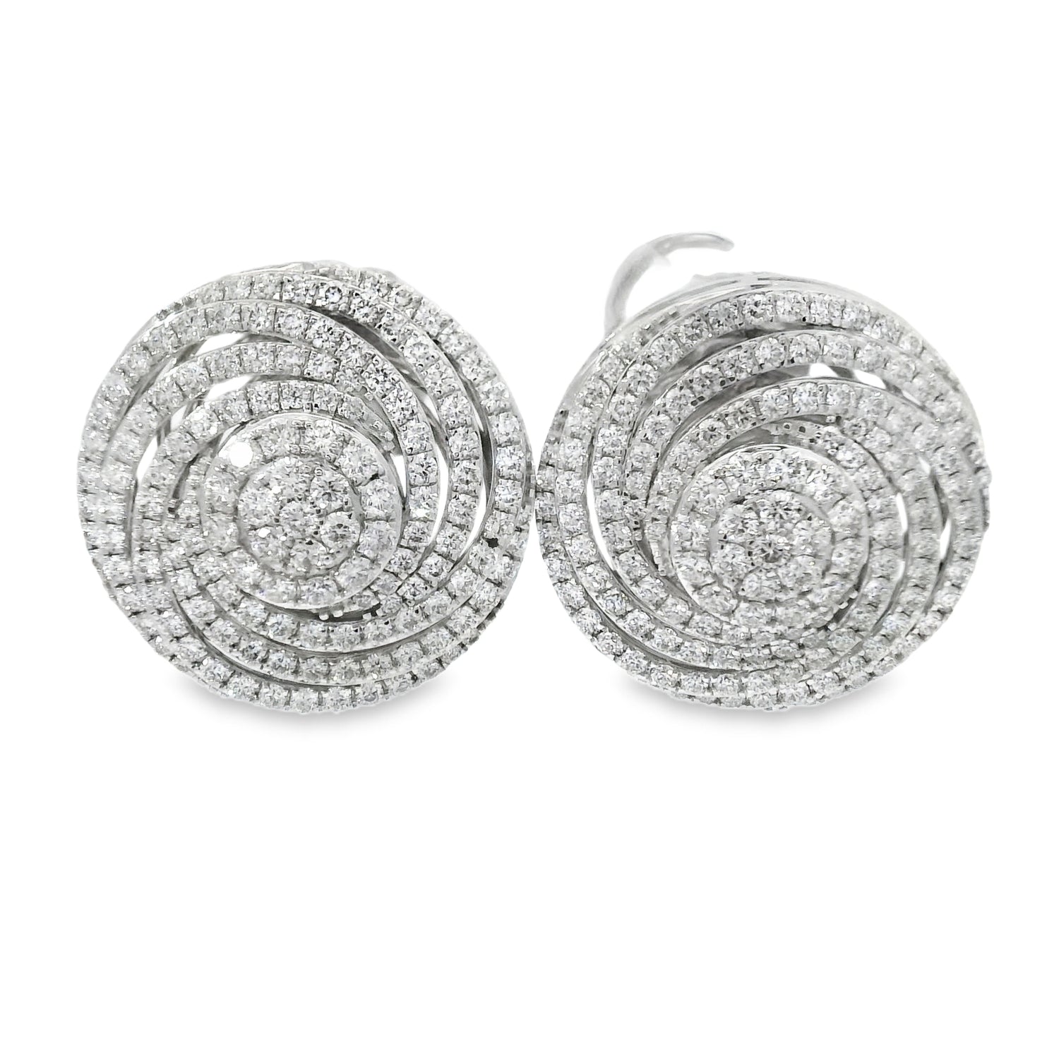 Dazzling Hypnotic Diamond Filled Earrings