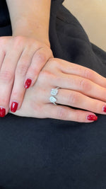 Charming Cluster Square & Pear Diamond Ring - additional view