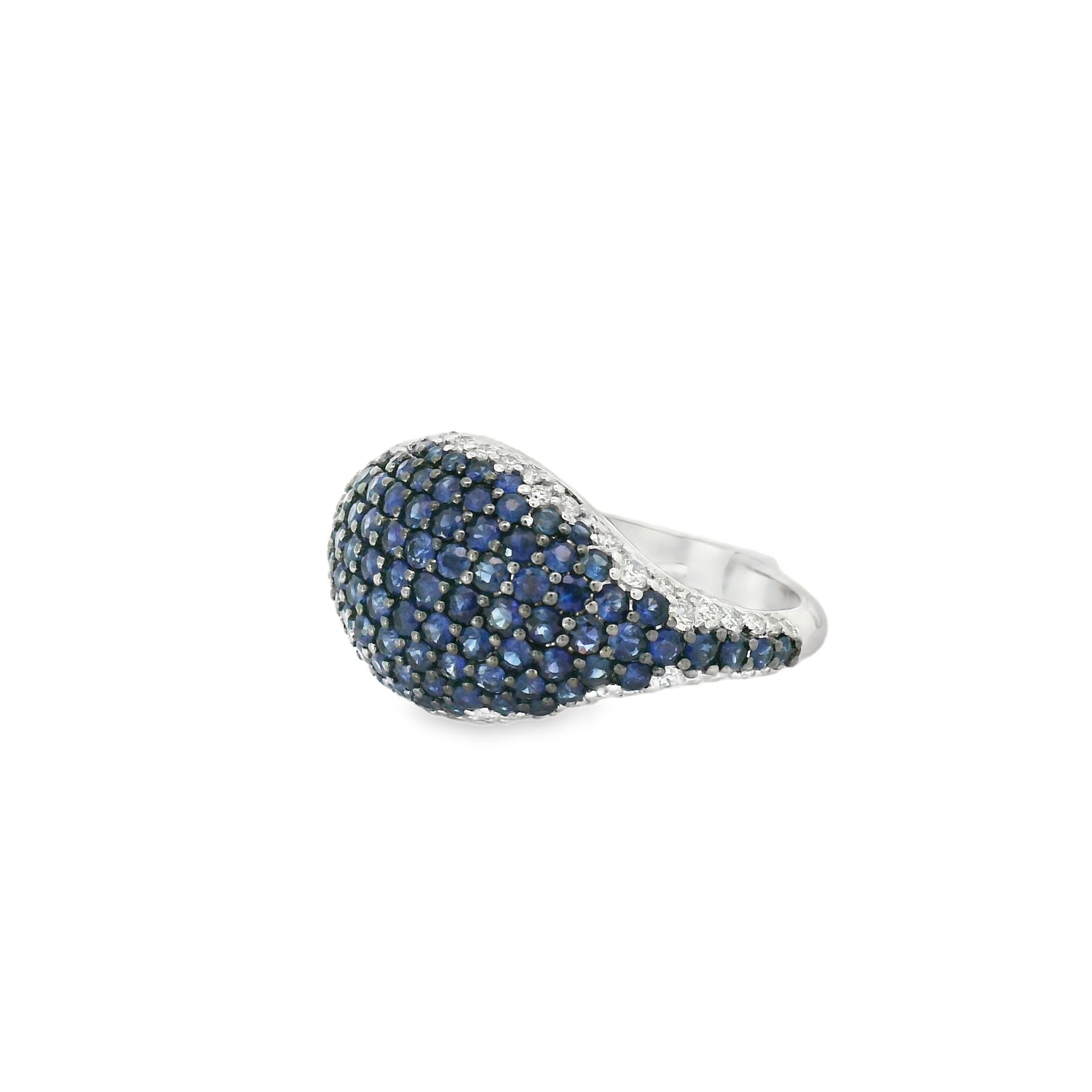Chic Full Sapphire Pinky Ring