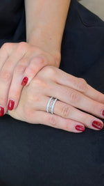 Refined Scalloped Openwork Diamond Band Ring - additional view