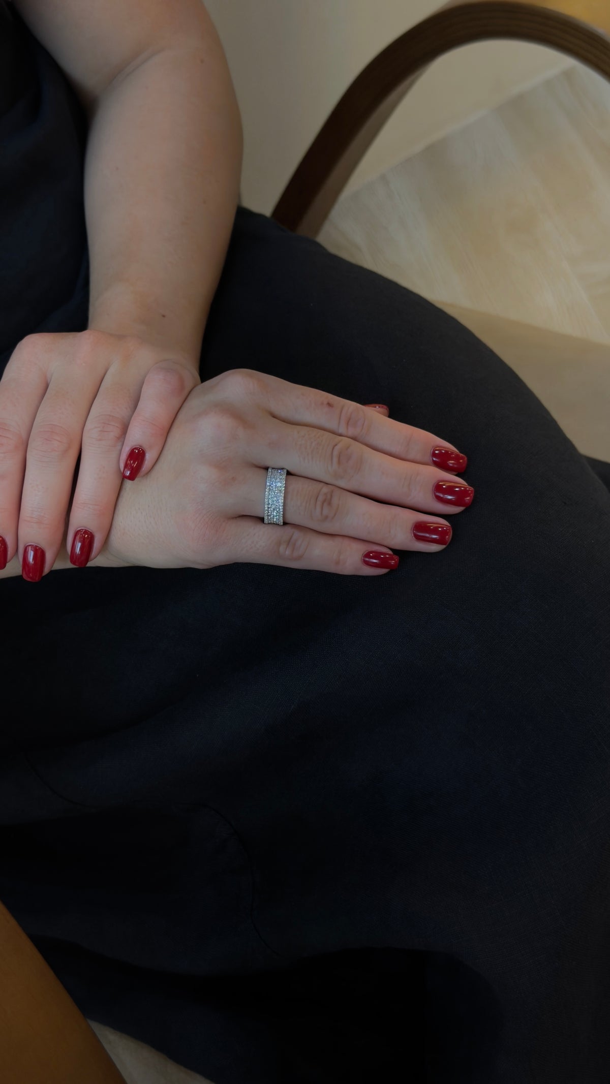Bold Multi-Row Pavé Diamond Band Ring - additional view