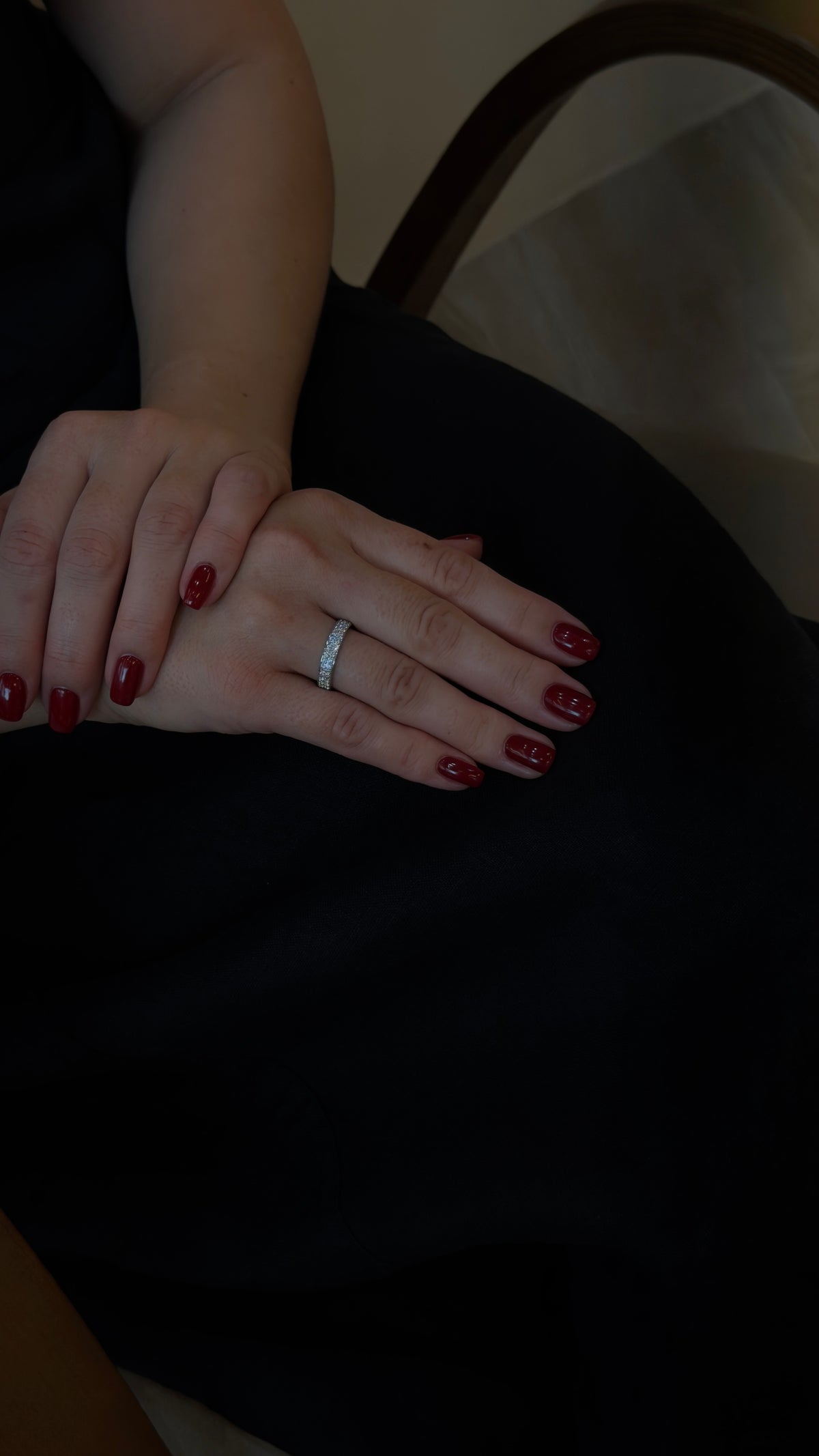 Geometric Diamond Panel Band Ring - additional view