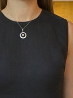 Black Onyx Diamond Medallion Pendant - additional view