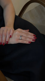 Sapphire Diamond Medallion Open Ring - additional view
