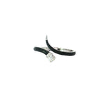 White gold bypass ring with oval diamond and black curved inlays