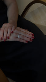 Delicate Rope-Edge Diamond Band Ring - additional view