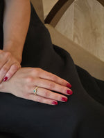 Emerald Heart Diamond Halo Yellow Gold Ring - additional view