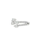 Angled view showing layered diamond waves and pear-shaped accents