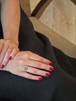 Classic Oval Emerald Diamond Ring - additional view