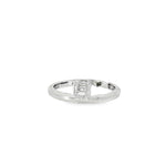White gold ring with compact square diamond cluster