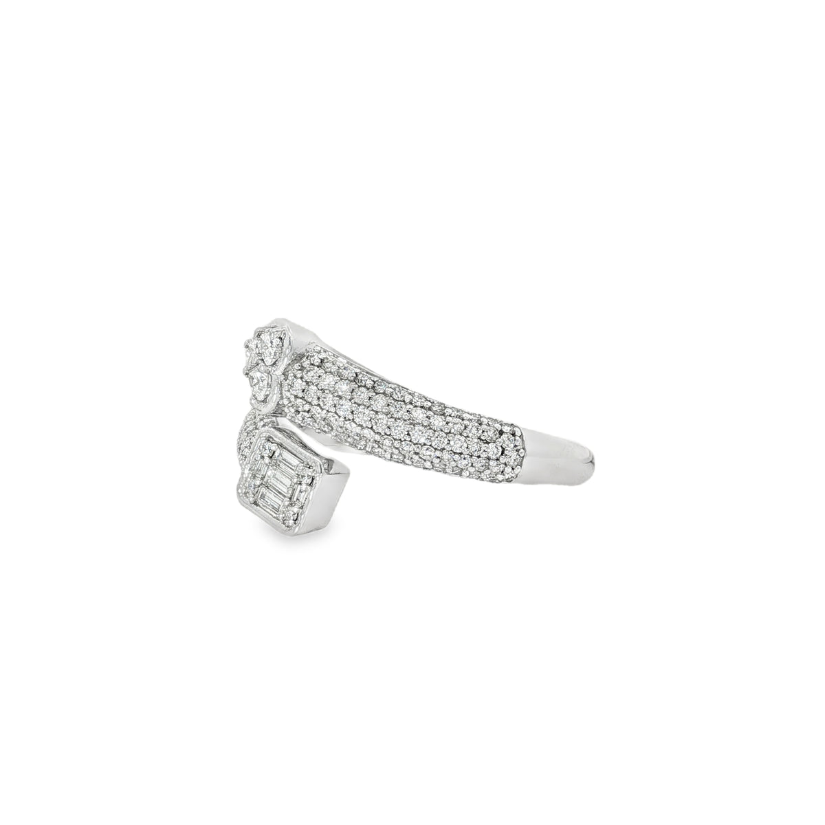 Side view showing mixed diamond shapes across layered bypass bands
