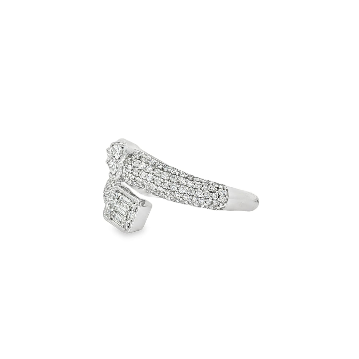 Side view showing mixed diamond shapes across layered bypass bands