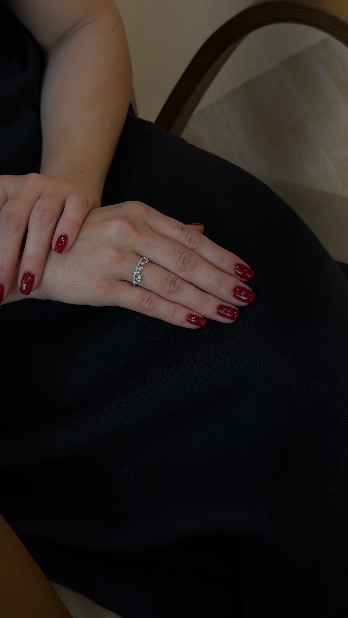 Whimsical Butterfly Diamond Band Ring - additional view