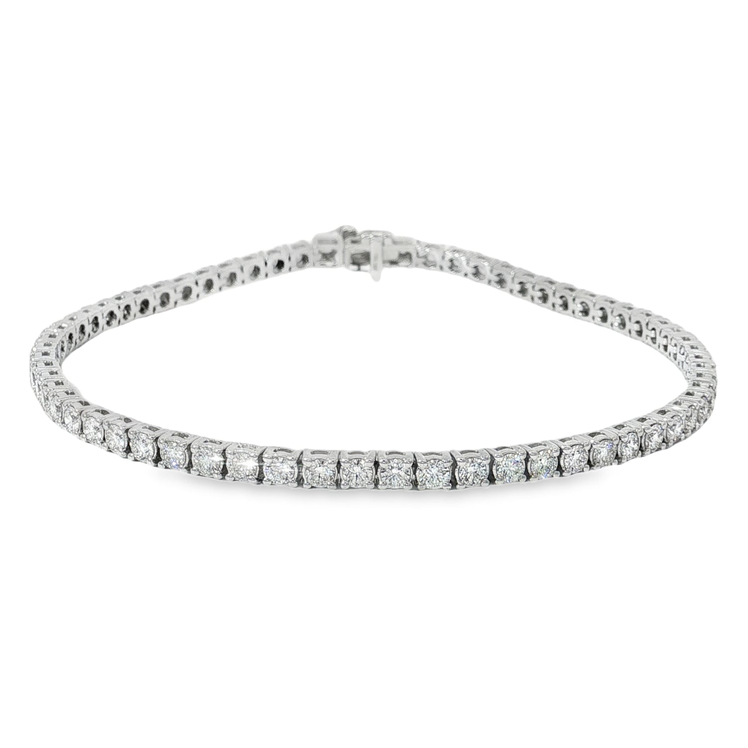 Round Diamond Tennis Bracelet front view