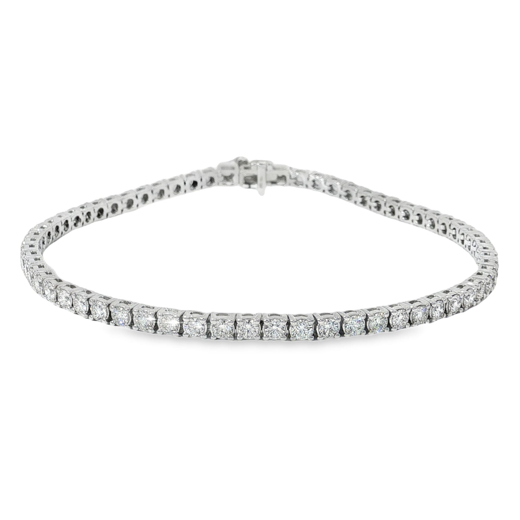 Round Diamond Tennis Bracelet front view