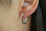 Round Diamond Inside-Out Hoop Earrings - additional view