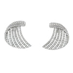 Pavé Diamond Fan Earrings front view