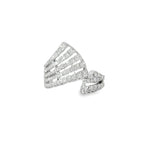 Pavé Diamond Fan Ring front view