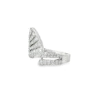 Pavé Diamond Fan Ring angled view