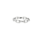 Diamond Chain-Link Rose Gold Ring front view