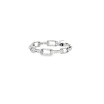 Diamond Chain-Link Rose Gold Ring angled view