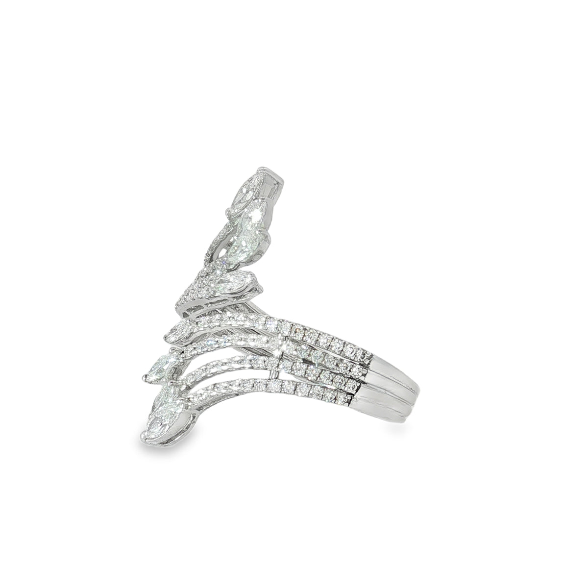 Marquise Diamond Wing Ring angled view