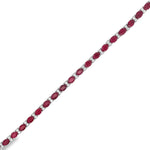 Ruby Diamond Tennis Bracelet front view