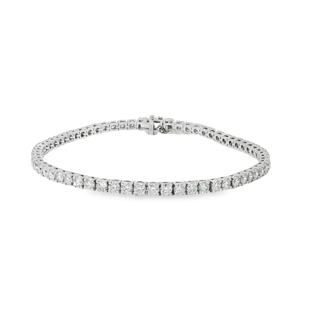 Round Diamond Tennis Bracelet front view