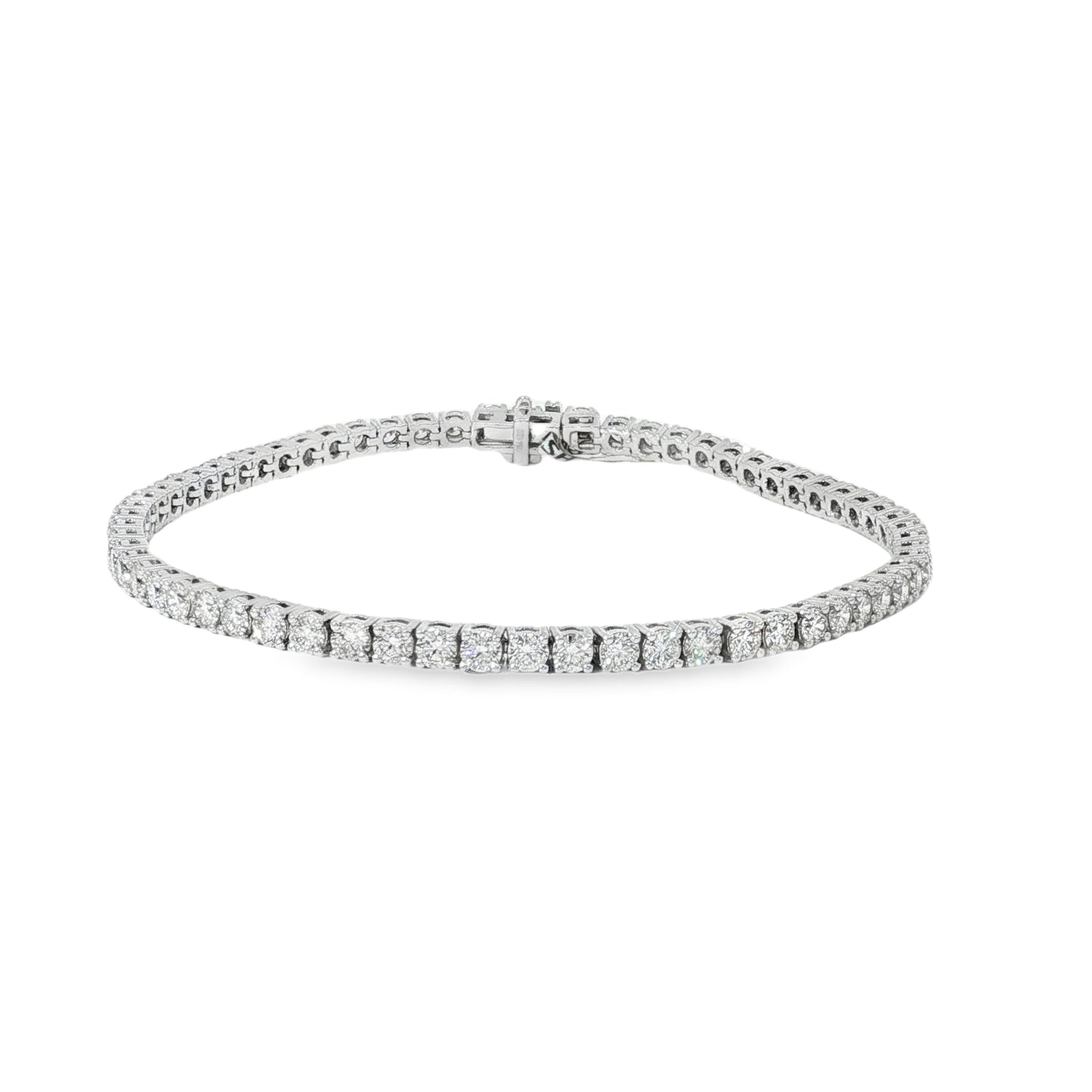 Round Diamond Tennis Bracelet front view