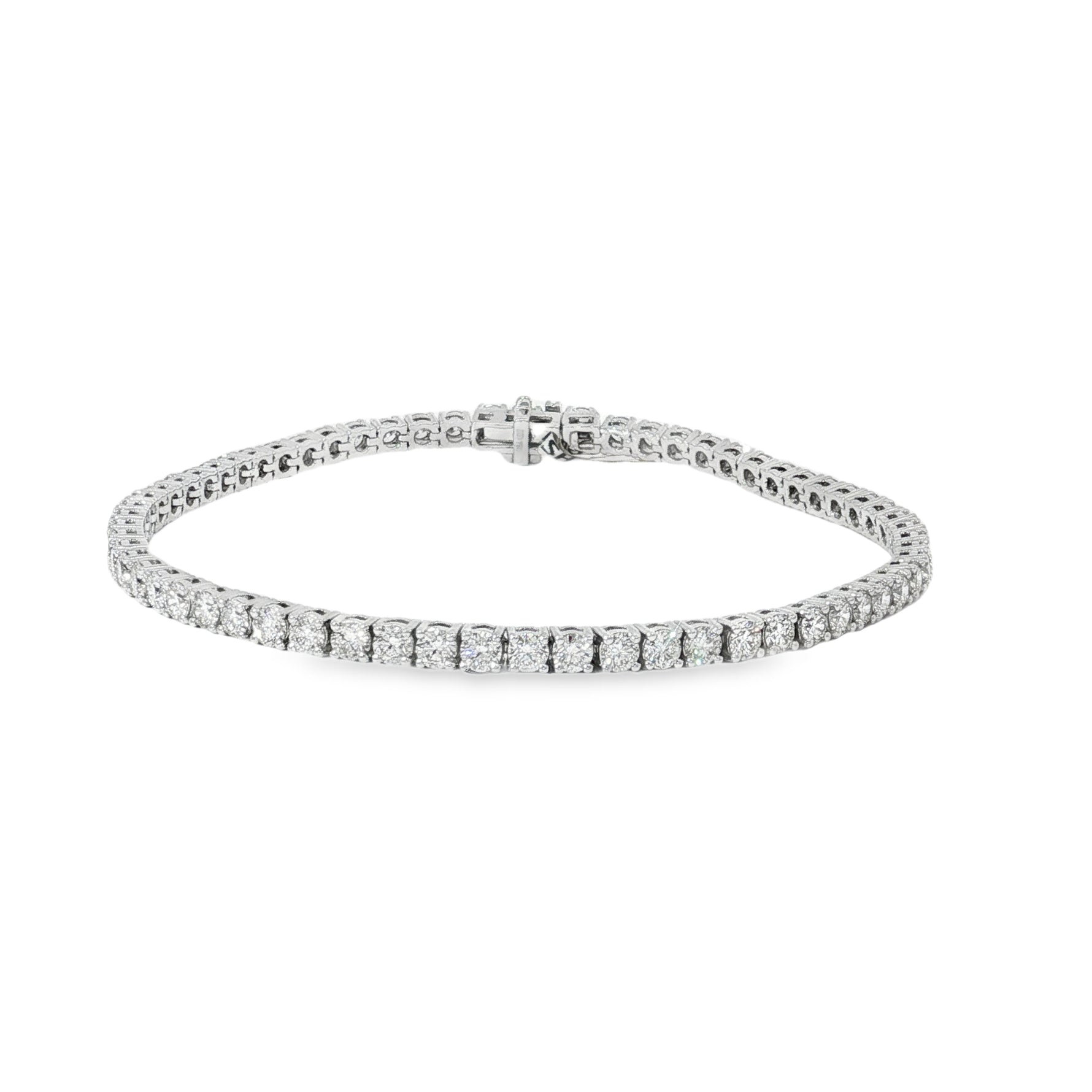 Round Diamond Tennis Bracelet front view