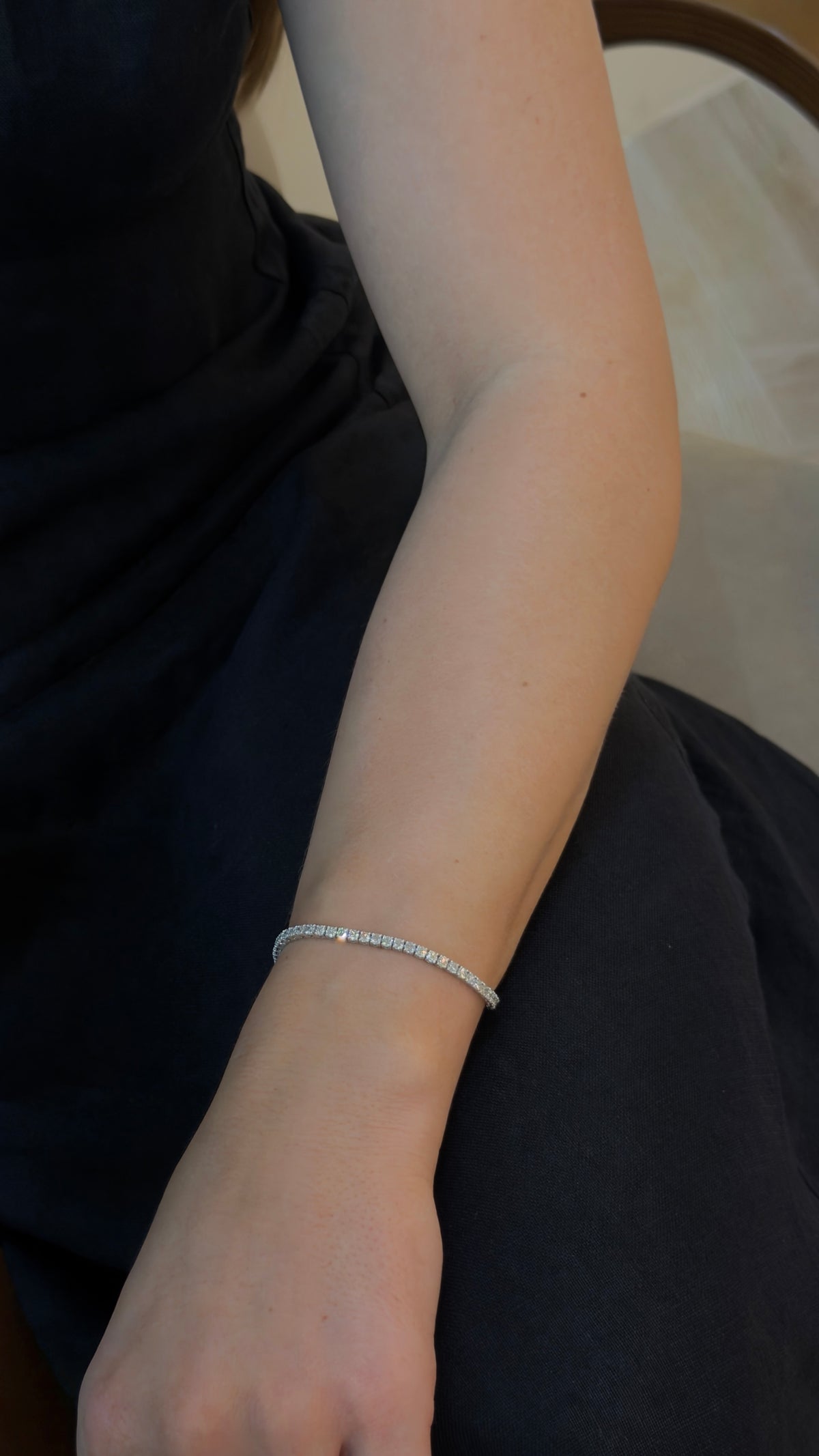 Dazzling Round Diamond Tennis Bracelet - additional view