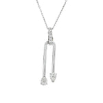 Pear Diamond Drop Pendant front view