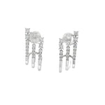 Princess Diamond Geometric Dangle Earrings front view