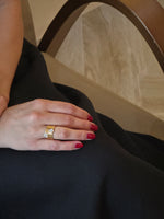 Refined Pear Diamond Multi-Band Yellow Gold Ring - additional view