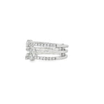 Marquise Diamond Triple-Band Ring angled view