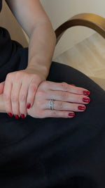 Marquise Diamond Triple-Band Ring - additional view